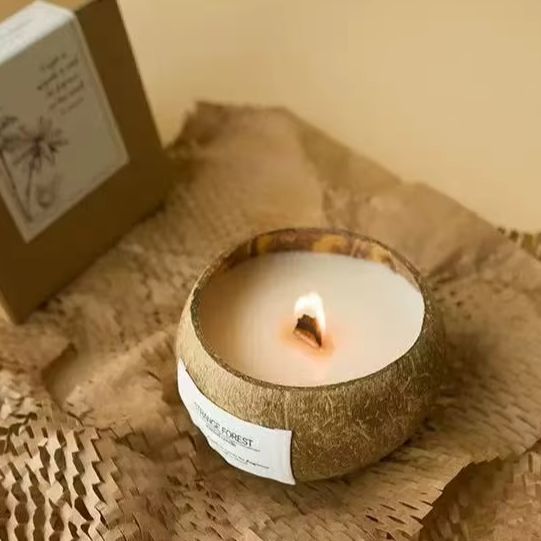 Candle Supplies Free Shipping - Natural Coconut Shell Scented Candle, Aromatherapy
