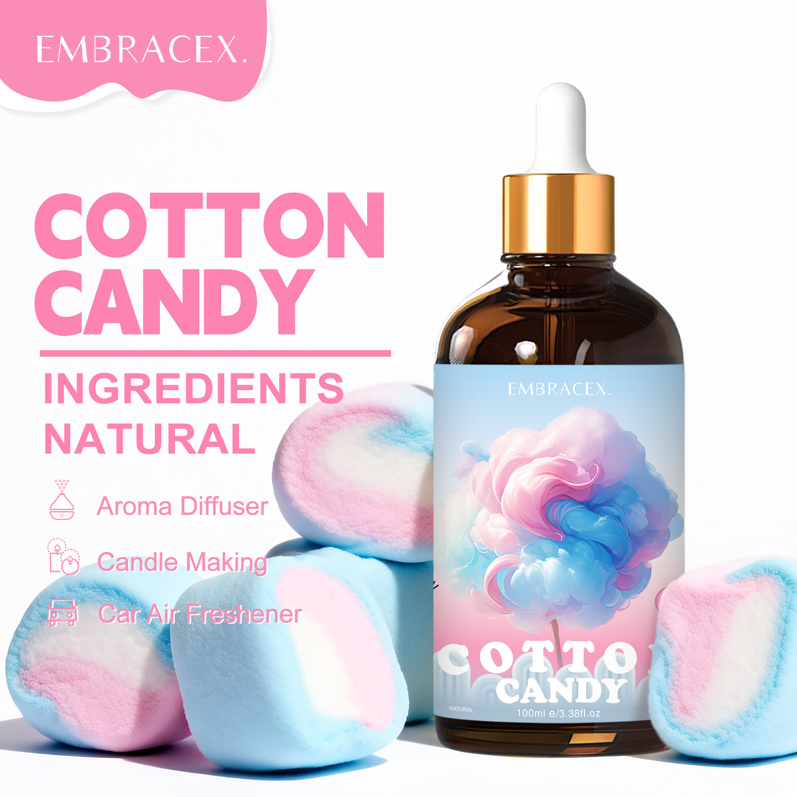 100ml Cotton Candy Essential O - Candle Supplies Free Shipping 评论和价格