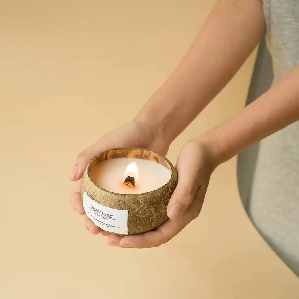Natural Coconut Shell Scented  - Candle Supplies Free Shipping 评论和价格