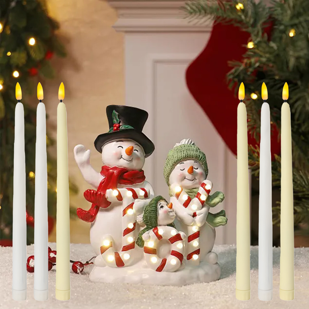 6pcs LED Flameless Taper Candl - Candle Quotes 评论和价格