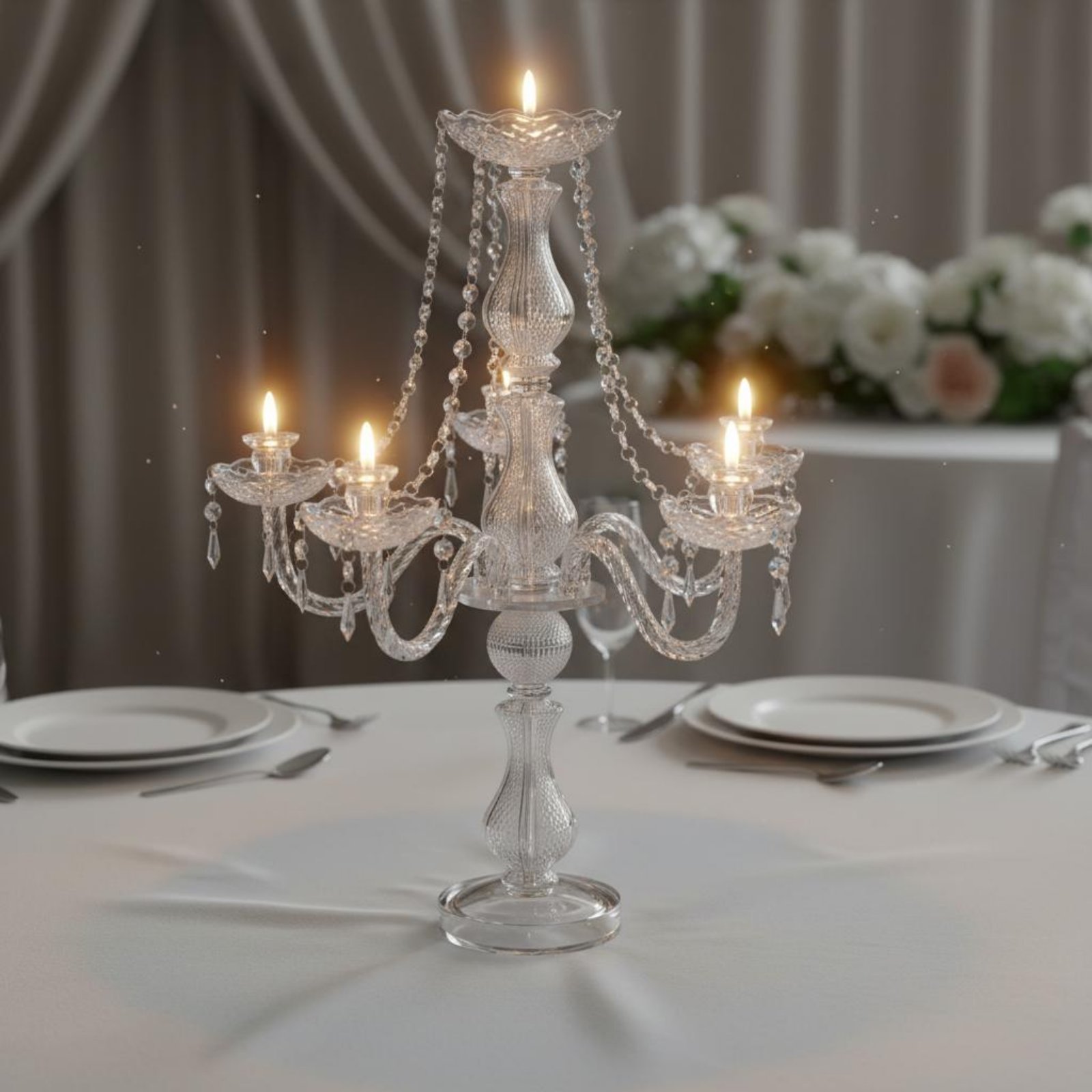 Crystal Candelabra Elegant Wed - Candle Quotes 评论和价格