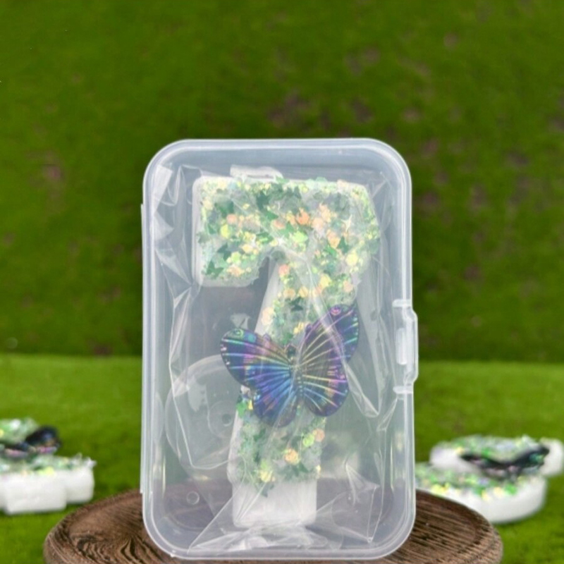 1Pc Green Sequins Number 0-9 B - Candle Supplies Free Shipping 评论和价格